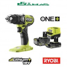 TRAPANO A PERCUSSIONE RYOBI 18V BRUSHLESS MOD. RPD18BL1-2C42S 